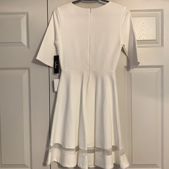 white quarter sleeve dress - Picture 2 of 2